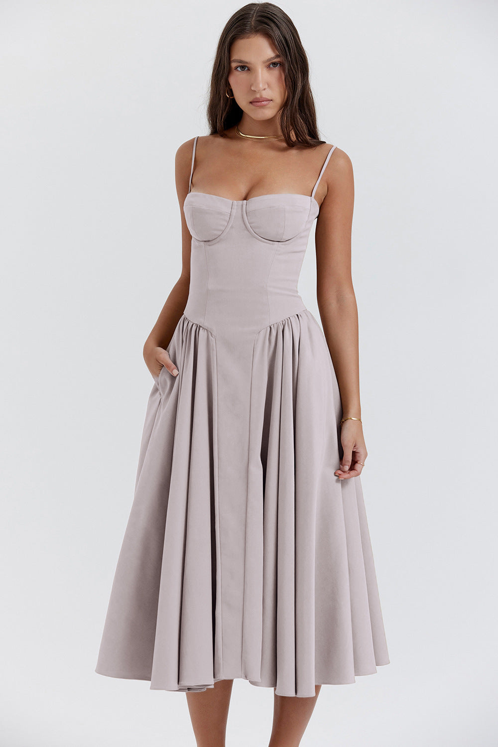 Suspender Dress Summer Elegant Low-cut Slim Backless Sling Dress For Women Clothing Party Evening