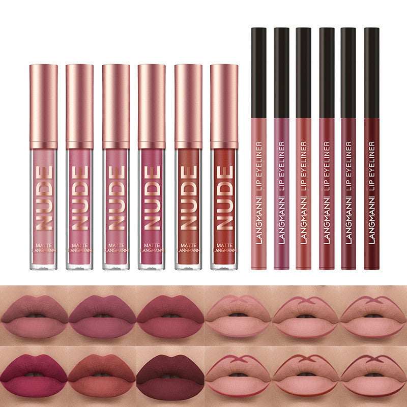 Lip Liner And Lipstick Makeup 12 Pcs Set
